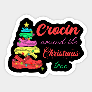 Crocin around the christmas tree Funny Christmas 2020 Gift Sticker